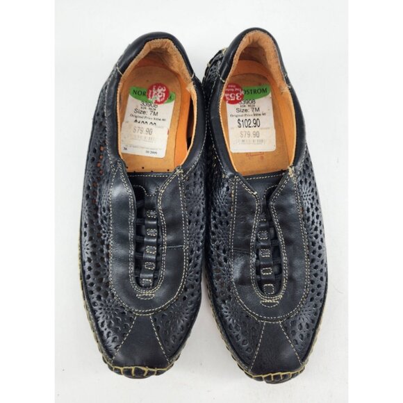 NEW Pikolinos Black Leather Slip-On Moccasin Shoes Women's Size 7 M Spain Made - Picture 3 of 13